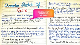 Character Sketch of Orsino  Full summary in Hindi of Twelfth Night  How to write Character Sketch [upl. by Llerdnod]