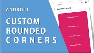 Android Custom Round Corner Radius Layout Background [upl. by Jan]