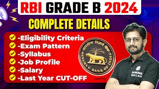 RBI Grade B 2024 Notification  RBI Grade B Salary Syllabus Eligibility Criteria Job Profile [upl. by Gyimah]