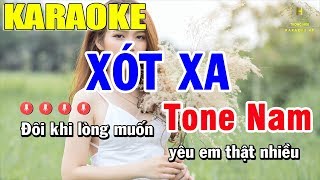 Karaoke Xót Xa Tone Nhạc Sống  Trọng Hiếu [upl. by Maddeu]