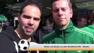 Werder Fans Sönke und Blacky vor dem Nordderby beim HSV [upl. by Heuser]