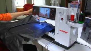 1821 BERNINA 830 sewing machine video instructions Jumbo Hoop  USB stick [upl. by Leirud]