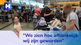 Grote computerstoring op Schiphol zorgt voor lange rijen [upl. by Tanny]