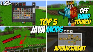 Top 5 Java Addons For Minecraft Pocket Edition 120  Best Minecraft Mods 120 [upl. by Alemak]