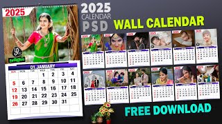 wall calendar design free download 2025 wall calendar calendar psd file free download [upl. by Moran]