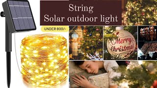 Solar fairy indoor outdoor string light for homelawngarden  UNBOXINGWORLD [upl. by Iahs]