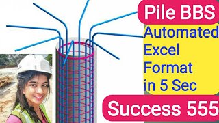 Pile amp Pile Cap BBS in 5 Sec Automated Excel Bar bending Schedule Format [upl. by Ashely]