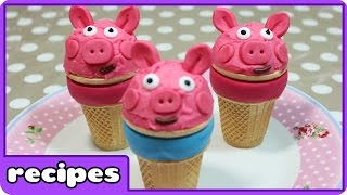 Cupcake Mania  Peppa Pig Ice Cream Recipe  Fun Food Ideas  Learn how to cook [upl. by Nair]