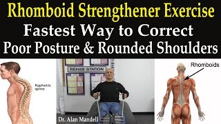 Rhomboid Strengthener Exercise  The Fastest Way to Correct Poor Posture amp Rounded Shoulders [upl. by Heeley]