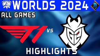 T1 vs G2 Highlights ALL GAMES  Worlds Swiss Stage 2024  T1 vs G2 Esports by Onivia [upl. by Japeth]