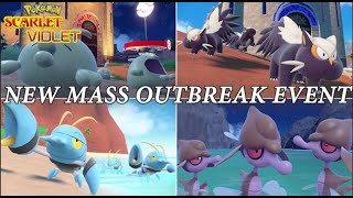 Pokémon Scarlet amp Violet New Mass Outbreaks Event GulpinClauncherStunkyAnd Skrelp [upl. by Yettie]