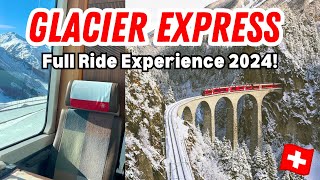 GLACIER EXPRESS 2024 Zermatt to St Moritz on Switzerlands most EPIC Panoramic Train [upl. by Ahsekin]