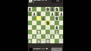 Smothered Mate after rook sacrifice chess smotheredmate [upl. by Annaesor]