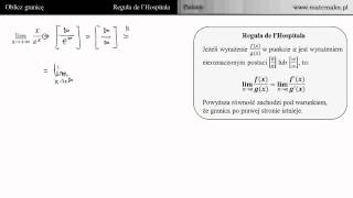 Reguła de lHospitala  zadanie 5 [upl. by Tonry739]