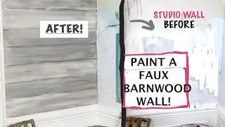 EASY way to paint faux barnwood planks on your wall [upl. by Richy]