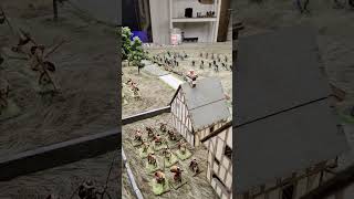 Lion Rampant 2nd edition game this weekend 116 point forces about to engage in melee combat [upl. by Inajar]