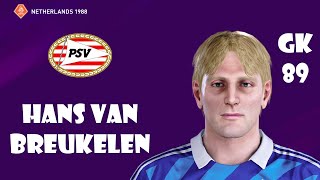 Hans van Breukelen eFootball PES Face Build Stats Netherlands Legend [upl. by Stahl]