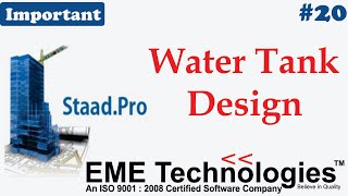 Tutorial for Water Tank Design Under Hydrostatic load  Staad Pro [upl. by Schou]