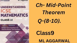 MidPoint Theorem  class 9ex 11810ml aggarwal [upl. by Whale761]