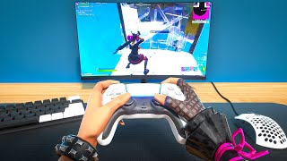 Destroying kids on Fortnite with CONTROLLER HANDCAM [upl. by Pearse]