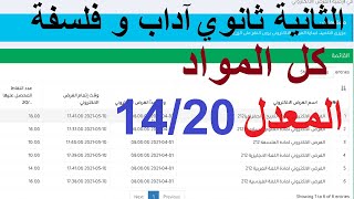 الثانية ثانوي آداب و فلسفة 212 جميع الأجوبة كل الأجوبة امتحان اثبات المستوى كل التصحيحات جميع الفروض [upl. by Hsot123]