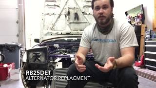 RB25DET Alternator Removal s13 スカイライン [upl. by Eldrid537]