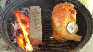 TTMS Headstand ChickenCooked on my Weber Jumbo Joe Charcoal Griil [upl. by Feliks]