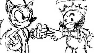 Mario vs Sonic  Original Flipnotes Animation by Setnaro X [upl. by Porte]