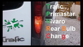 Trafic Vivaro Primastar Rear Light Cluster Removal [upl. by Valery]