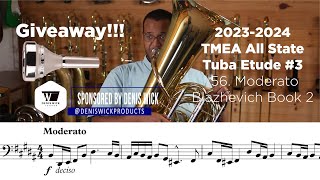 GIVEAWAY 202324 TMEA Tuba Etude 3 56 Moderato Blazhevich Book 2 SPONSORED BY Denis Wick [upl. by Riva]