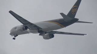 UPS Boeing 757200F Takeoff KMHT 4K HD [upl. by Whalen649]