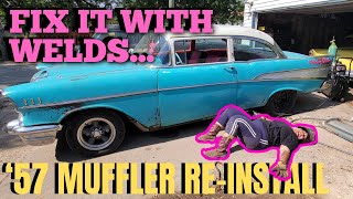 Learning to weld on my 57 Chevrolet Belair and it turned out not good [upl. by Ardnaek]