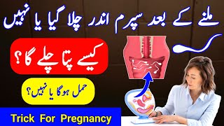 Sperm Andar Gaya Kaise Pata Chalega Pregnancy Hoge Ya Nahin Kaise Pata Kare Pregnancy Tips [upl. by Gaylene]