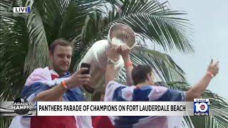 Florida Panthers celebration Fans cheer Aleksander Barkov [upl. by Ednargel]