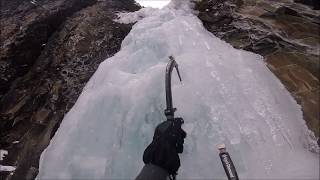 First Person Ice Climbing quotThe Elevator Shaftquot WI4 Hyalite Canyon SW Montana [upl. by Cloutman]