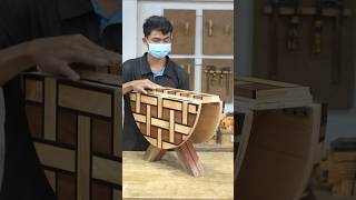 Amazing Design Secret Wooden Folding Table shorts wood woodworkingtools [upl. by Evol589]