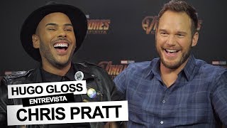 Hugo Gloss entrevista e presenteia Chris Pratt em São Paulo [upl. by Dov]