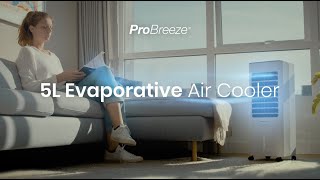 Pro Breeze 5L Portable Air Cooler with 4 Operating Modes LED Display Timer amp Remote Control [upl. by Harlamert]