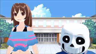 mmd x undertale so call me maybe underlust sans x friskrequested [upl. by Yhtak]