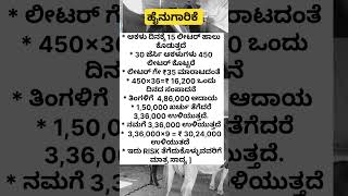 RISK AND RICH🤑 cowfarm dairyfarming hainugarikeinformationinkannada short dairyfarminginkannada [upl. by Akehs]