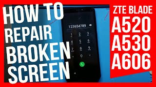 📱 Zte A530  A520  A606 😱 Screen replacement  how to [upl. by Odnala]