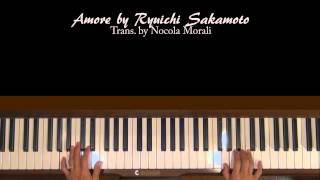 Ryuichi Sakamoto Amore Piano Tutorial SLOW [upl. by Anetsirhc596]