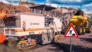 Bau Simulator 11 Straßenbau Asphalt fräsen und neue Straße bauen  CONSTRUCTION SIMULATOR [upl. by Woodring300]