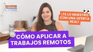 Cómo buscar y aplicar a trabajos remotos ¡en minutos ⏰💻 [upl. by Mcfadden646]