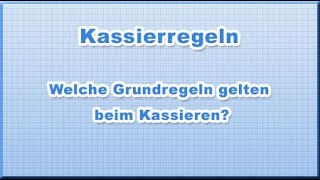 Kassierregeln  Regeln beim Kassieren  Verkauf  Einzelhandel [upl. by Iur]