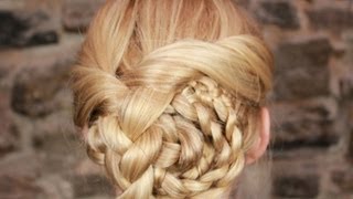 Easy Braided Updo Hairstyle [upl. by Tterab]