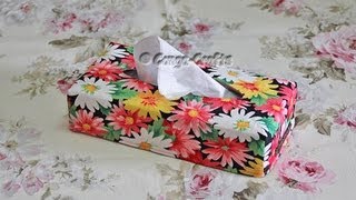 49  DIY Wendehülle für Tücherbox Kosmetiktücherbox  Hülle reversible Cover tissue box sewing [upl. by Audri]