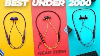 Top 5 Neckband Under 2000 In 2024 l Beat Wireless Earphone Under 2000 l techburnner [upl. by Ekihc]