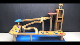 Board Game Marble Labyrinth from Cardboard with an elevator How to Make Amazing Game [upl. by Ahsinid]