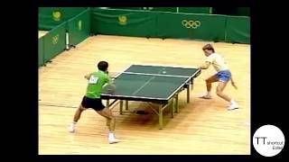 Jan Ove Waldner vs Leszek Kucharski  MS Final 16  Seoul Olympics  1988 [upl. by Assenab695]